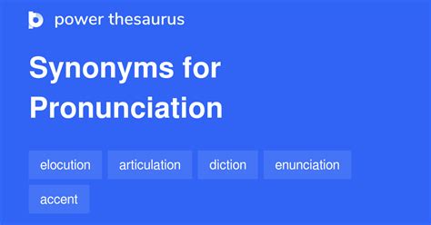 synonyms for pronunciation